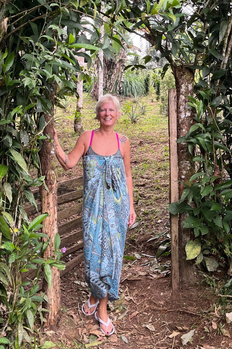 Nadine standing in an archway
